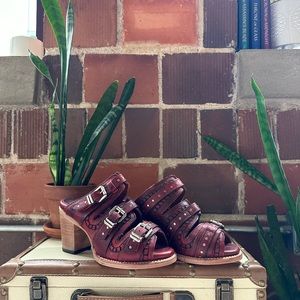 Freebird Caitlyn Red Heel Sandals